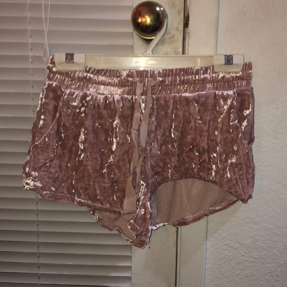 velvet pj shorts